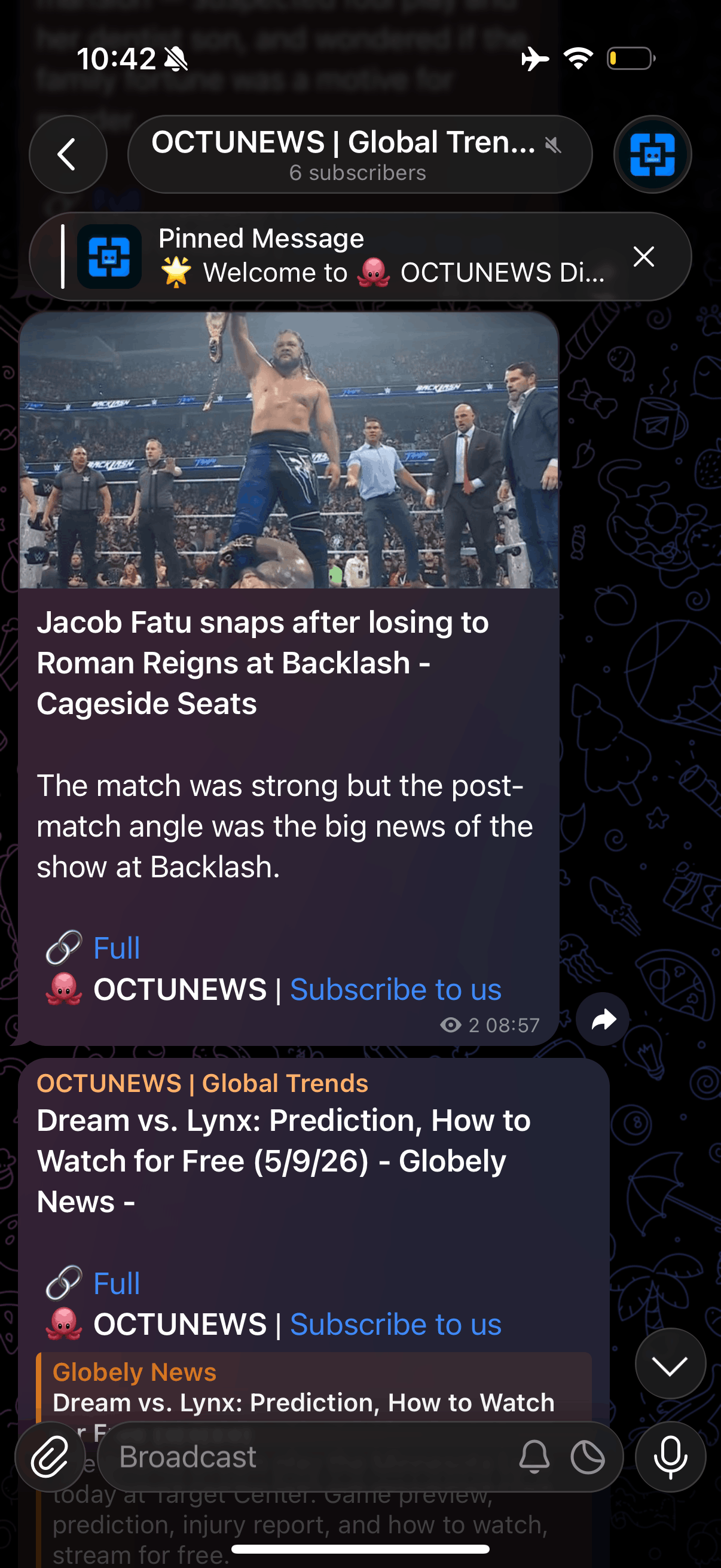 OctuNews bot screenshot